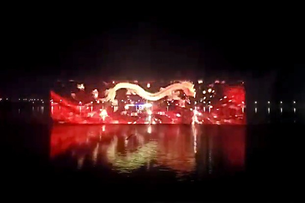 河南濮陽城鄉一體(tǐ)化示範區(qū)水幕投影