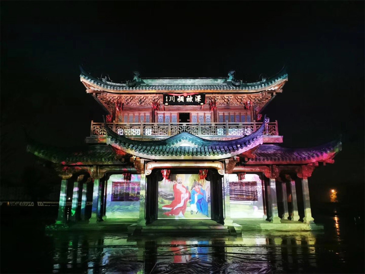 佛堂古鎮夜遊投影
