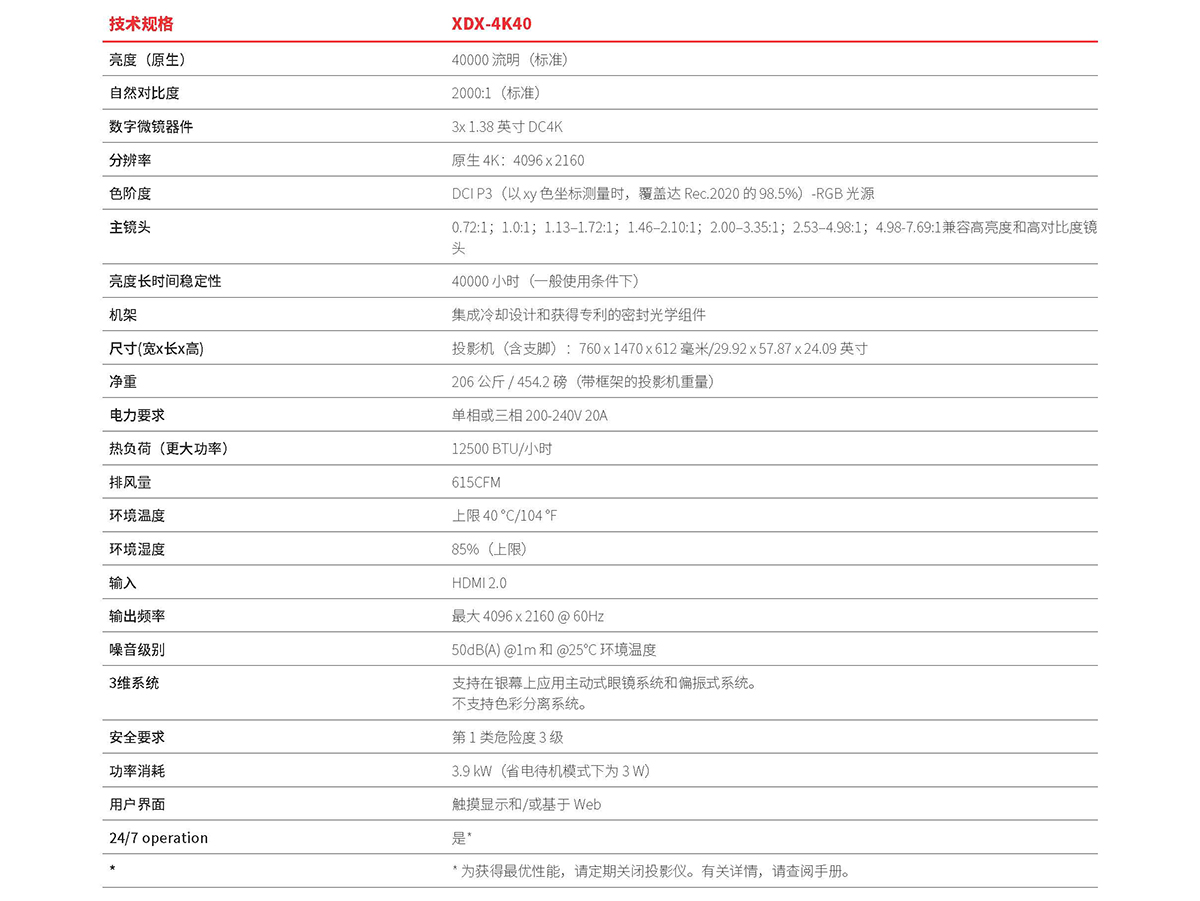 巴可(kě) Barco  XDX-4K40